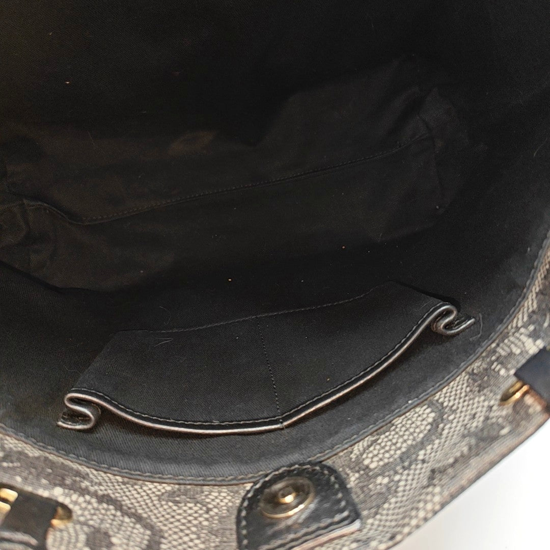 Coated Canvas Tote Bag Black