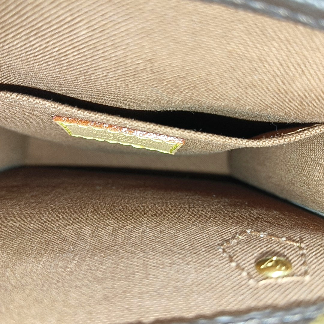 SAC PLAT Mini Monogram Coated Canvas Brown