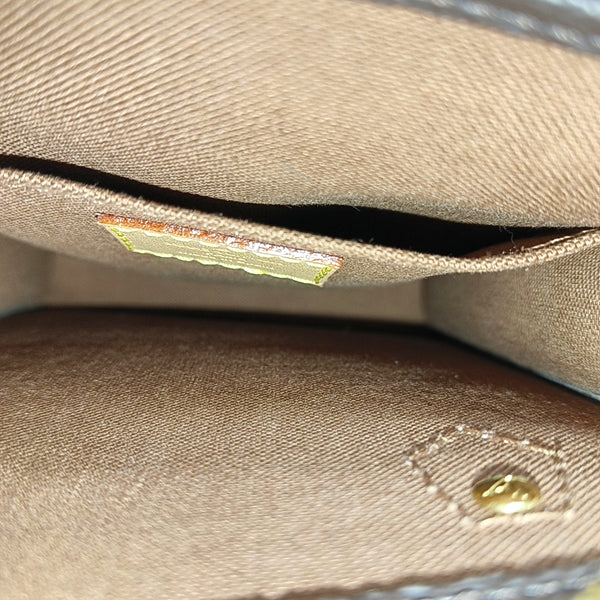 SAC PLAT Mini Monogram Coated Canvas Brown
