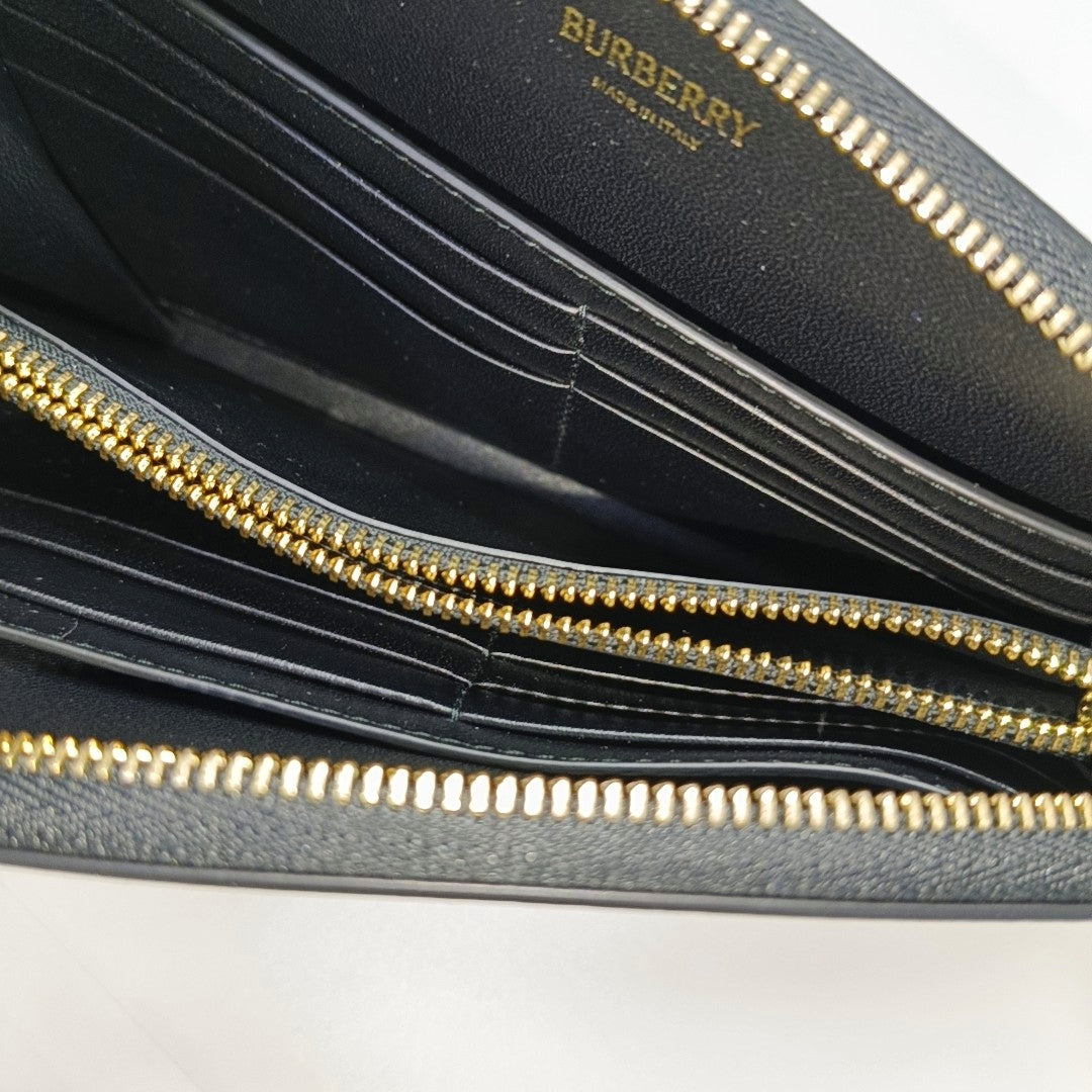 SHIELD Large Lambskin Black Wallet