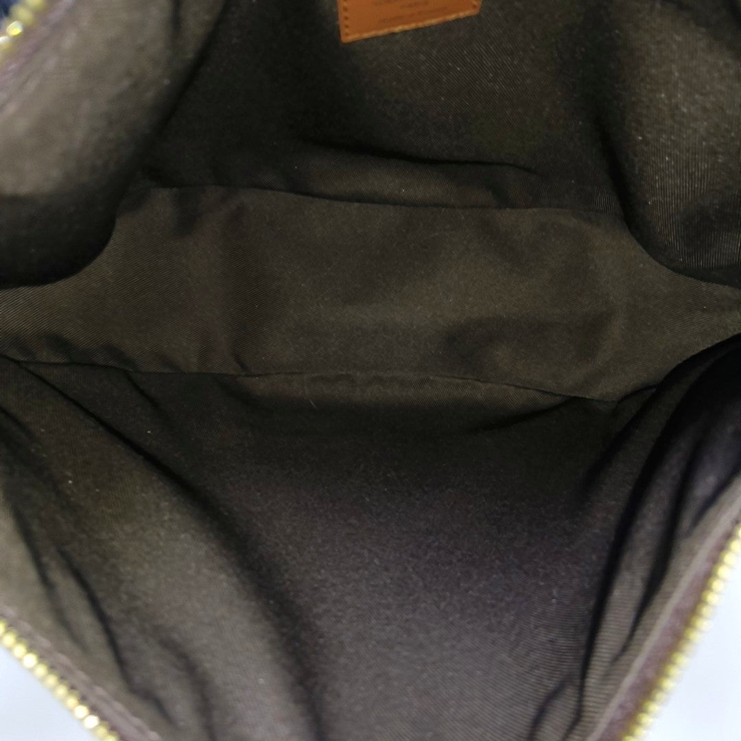 LOOP HOBO Monogram Coated Canvas Brown