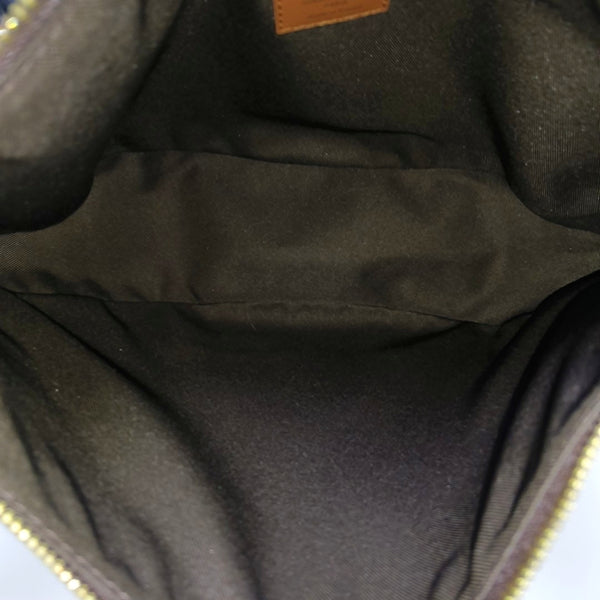 LOOP HOBO Monogram Coated Canvas Brown
