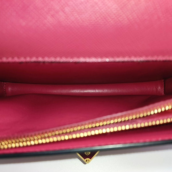 Saffiano Calfskin Shoulder Bag Red