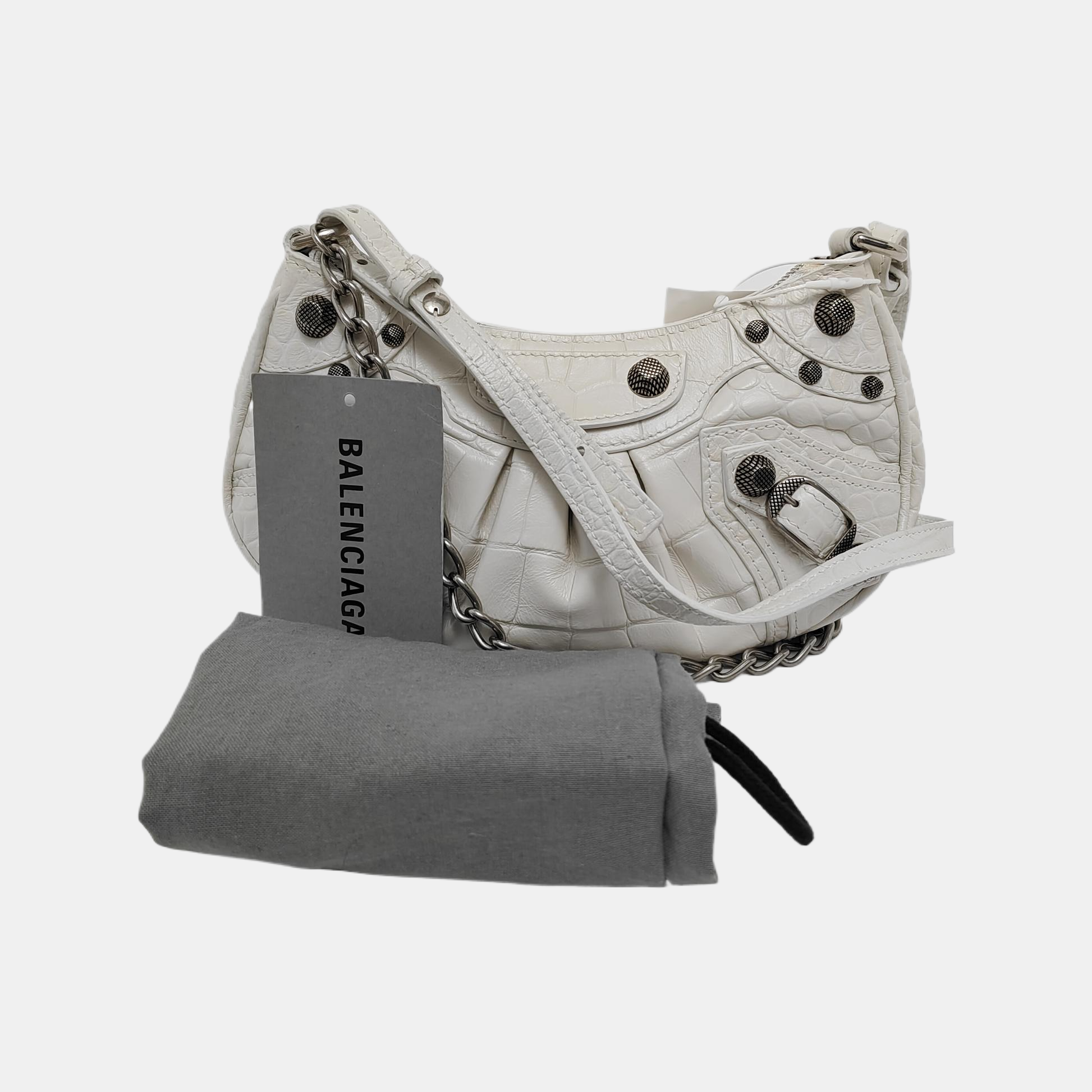 Le Cagole Mini Calfskin White
