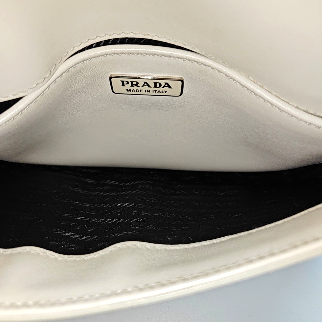 Cleo Saffiano Calfskin White