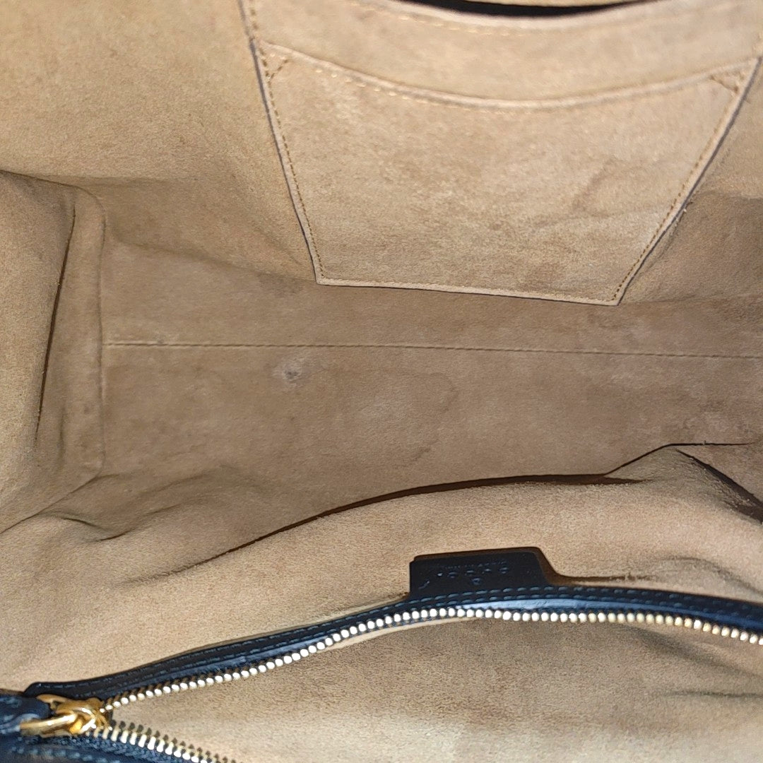 Padlock Medium Monogram Coated Canvas Beige