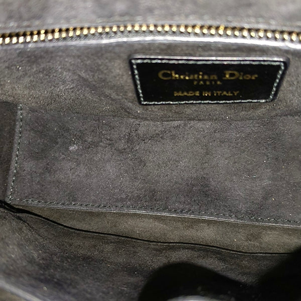 Lady Dior Pequeño Piel de Cordero Acolchado Negro