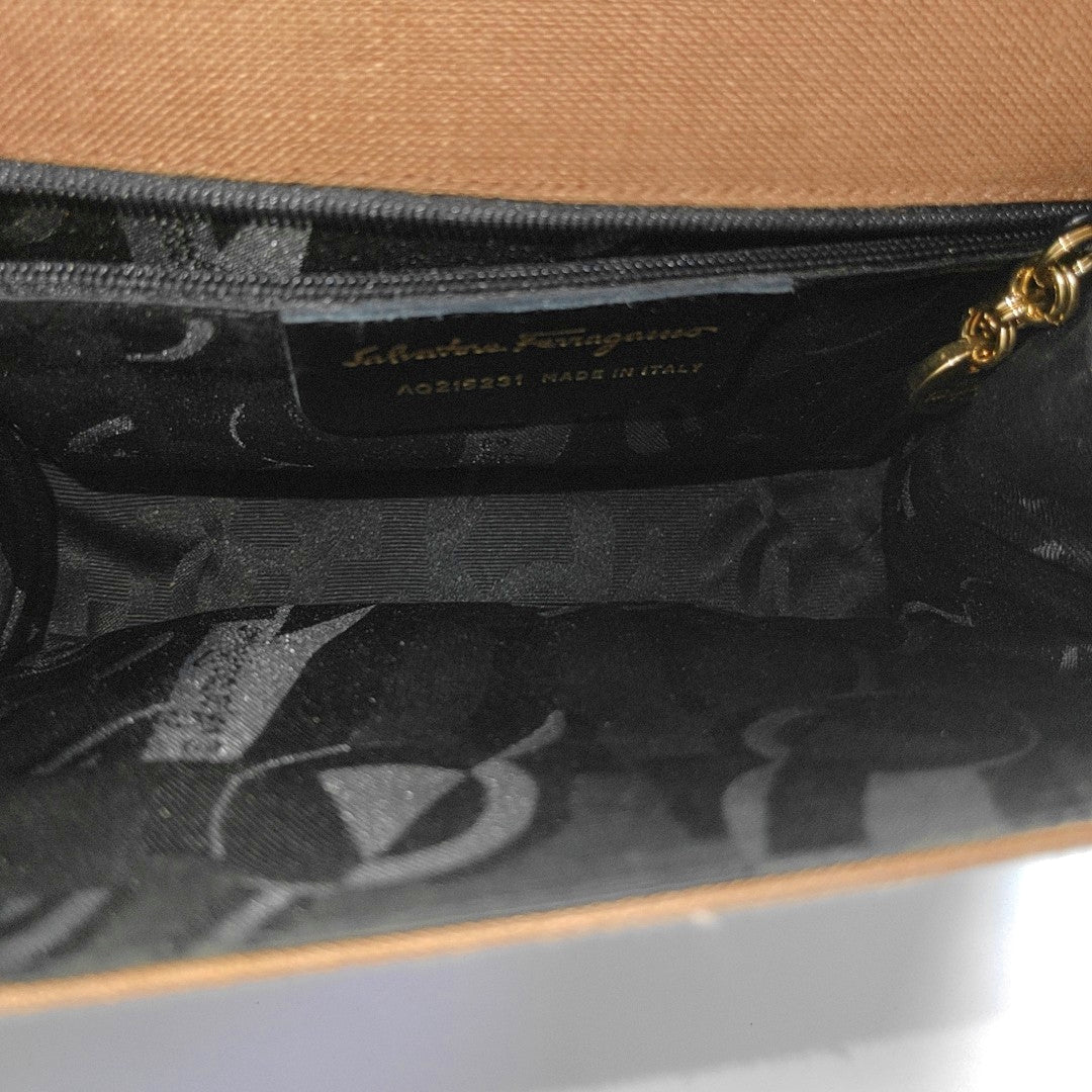 Fabric Shoulder Bag Brown