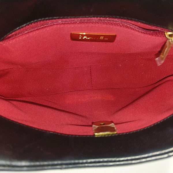 Quilted Lambskin Shoulder Bag Black