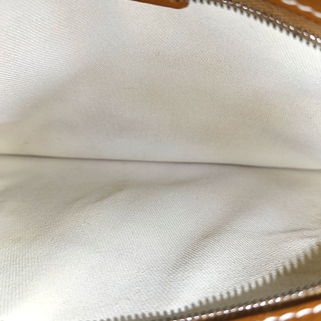 Calfskin Top Handle Bag Brown
