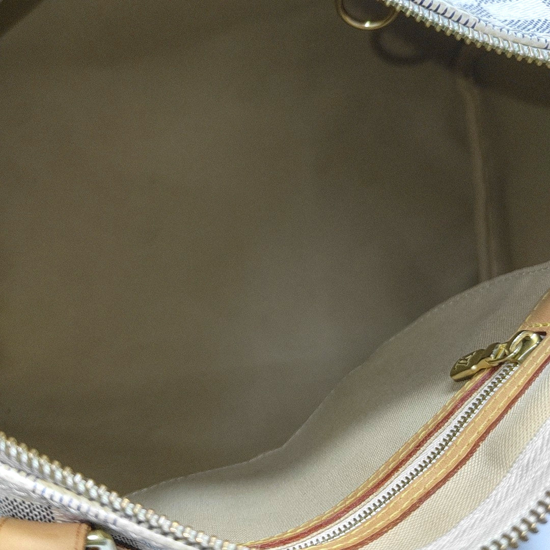 SPEEDY 30 Damier Azur Coated Canvas White