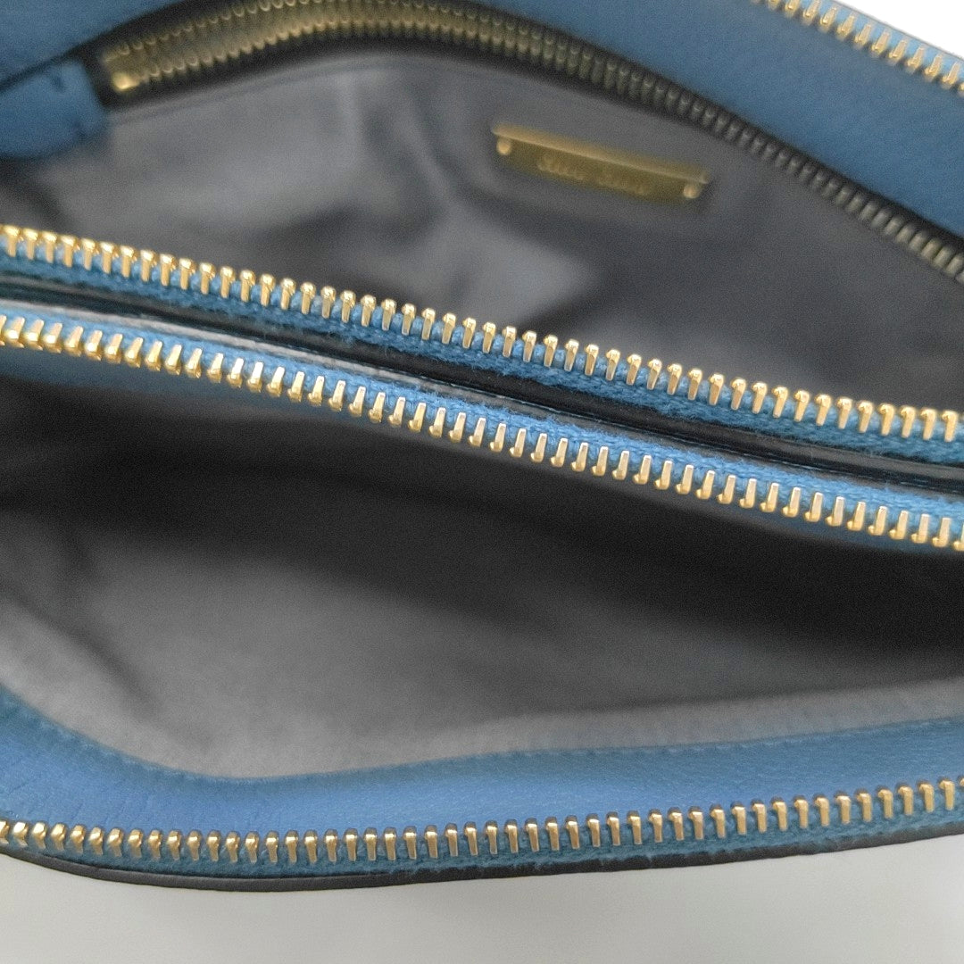 Calfskin Shoulder Bag Blue