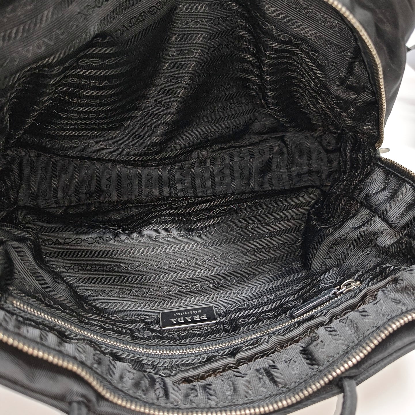 Nylon Top Handle Bag Black