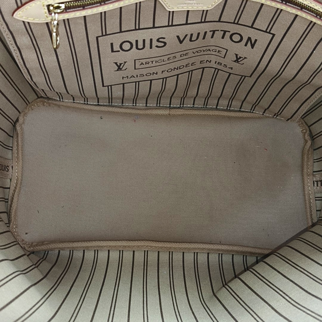 NEVERFULL MM Monogram Coated Canvas Brown