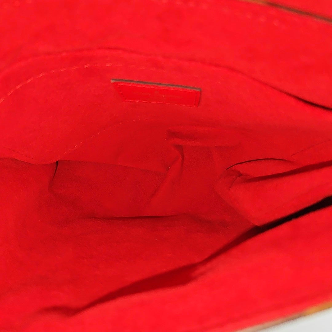 LOCKY BB Monogram Coated Canvas Red