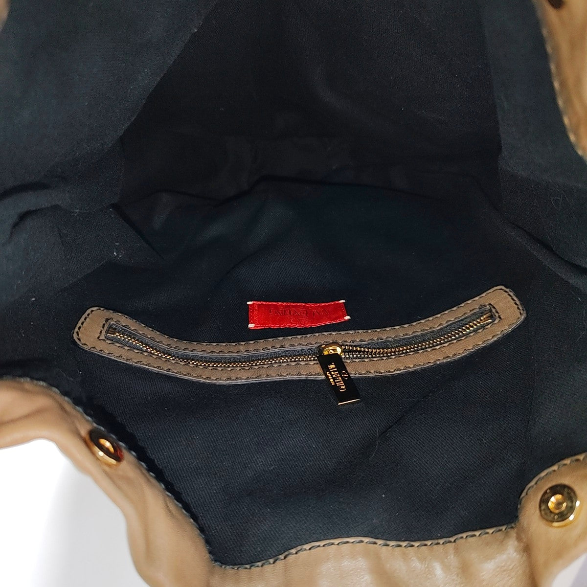 Lambskin Top Handle Bag Brown