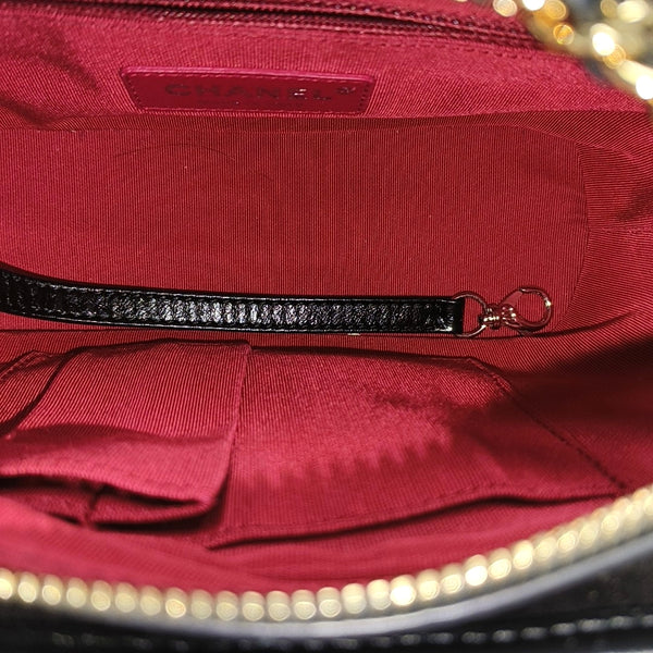 GABRIELLE Small Quilted Vintage Calf Black