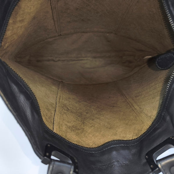 Lambskin Top Handle Bag Black