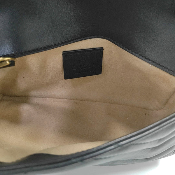 GG Marmont Mini Quilted Calfskin Black