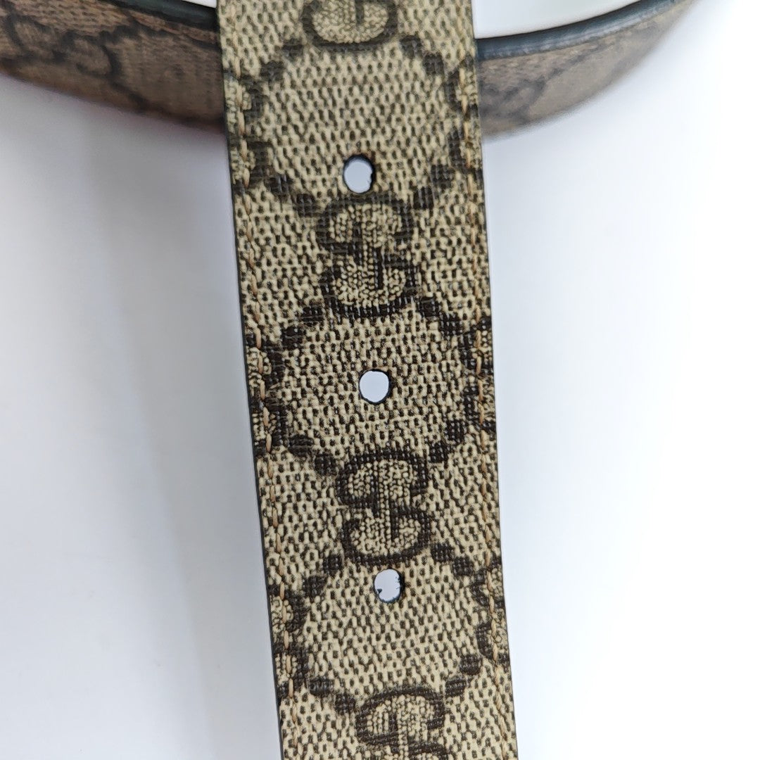 Coated Canvas Belt Brown