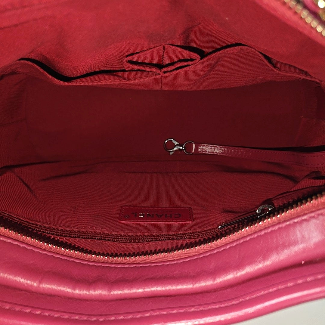 GABRIELLE Medium Quilted Calfskin Red