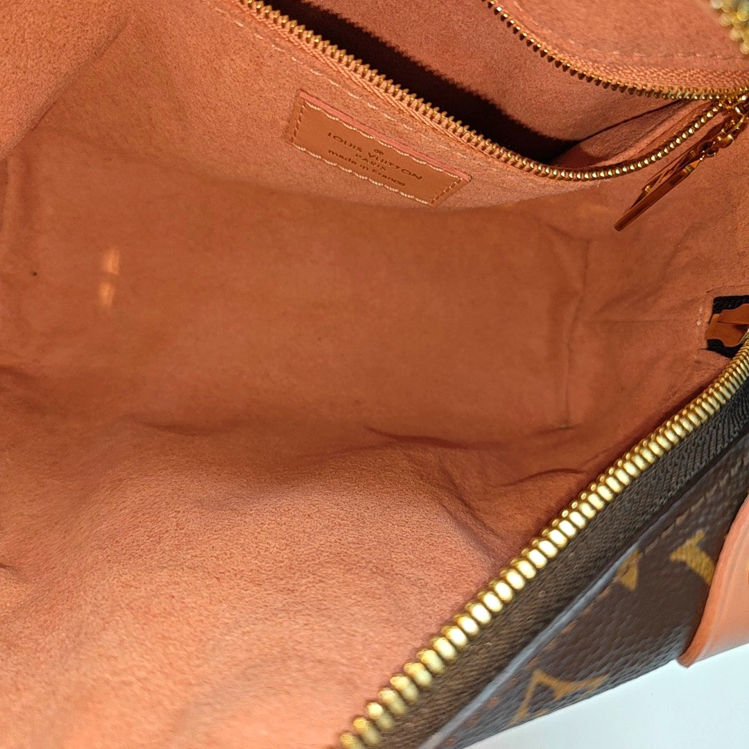 PETITE MALLE Monogram Coated Canvas Brown
