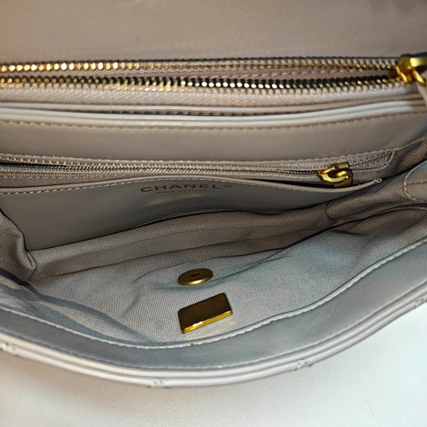 CLASSIC FLAP Mini Quilted Lambskin Gray