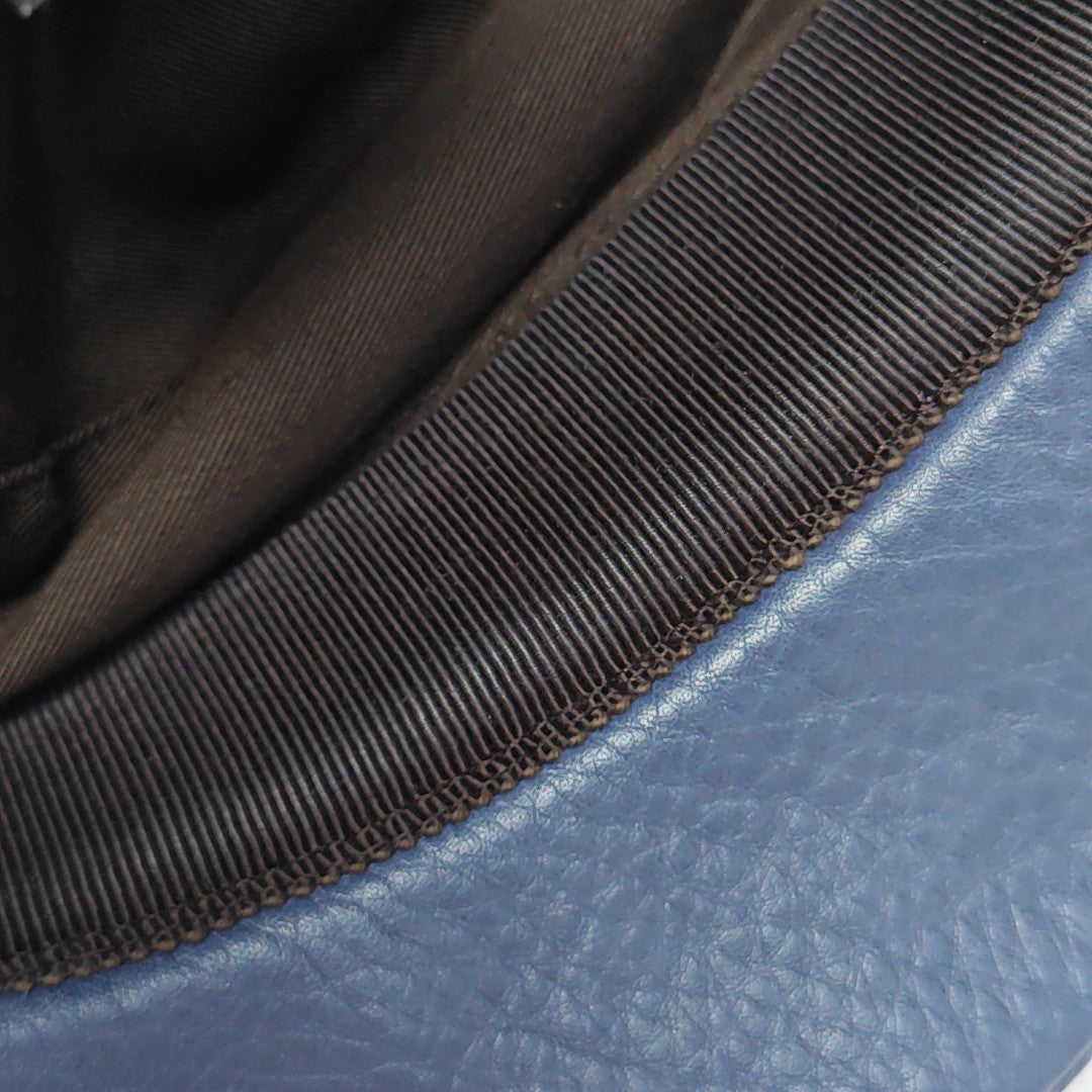 Leather Hat Blue