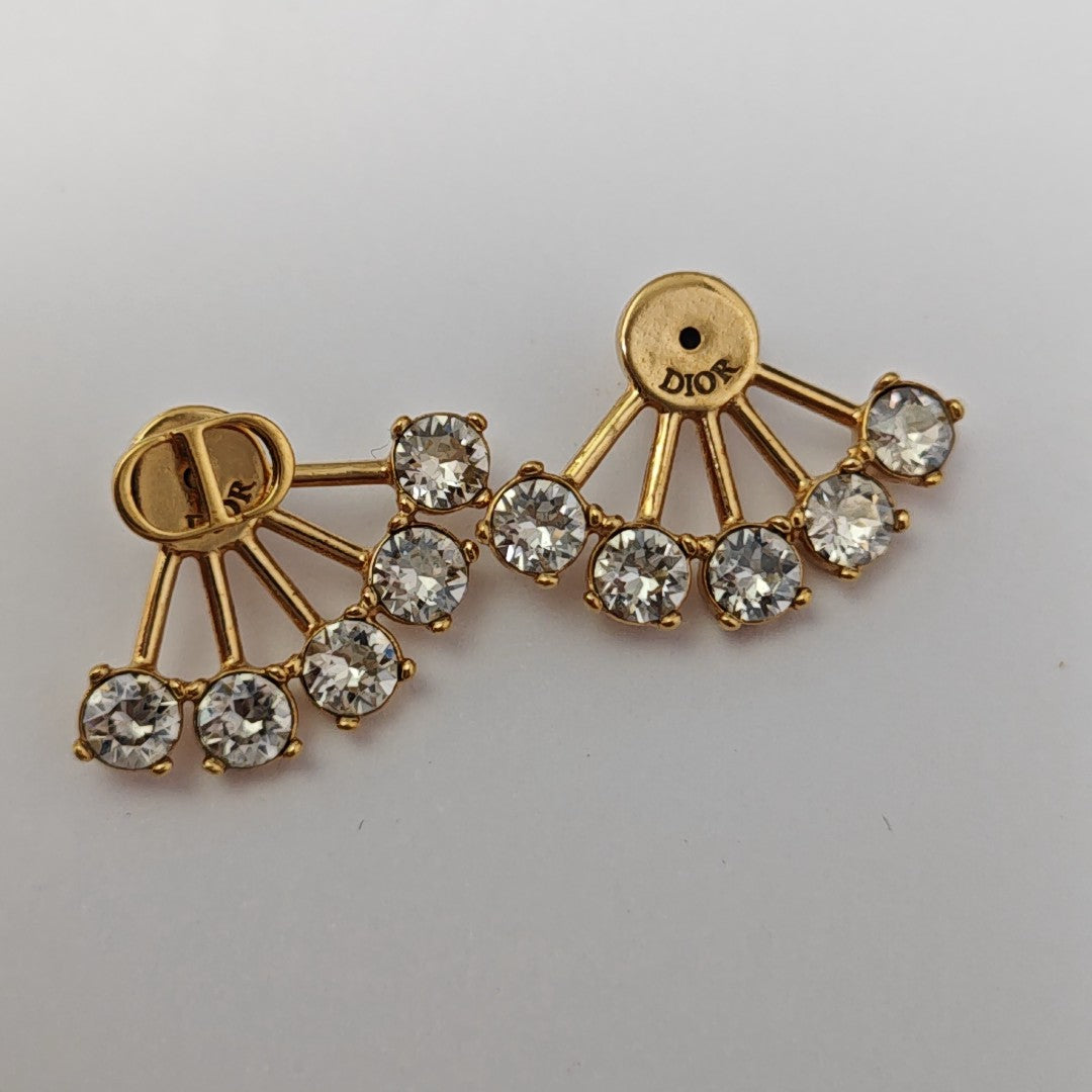 Petit CD Metal Gold Stud Earrings