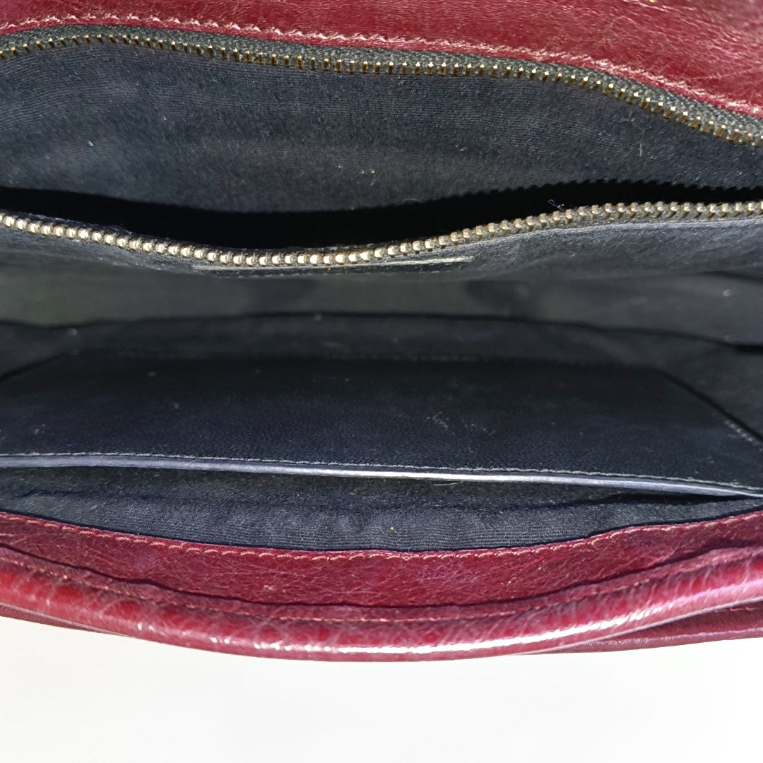 NIKI Medium Chevron Calfskin Red