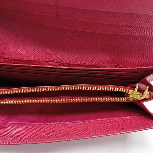 Fold Wallet Saffiano Calfskin Red Wallet