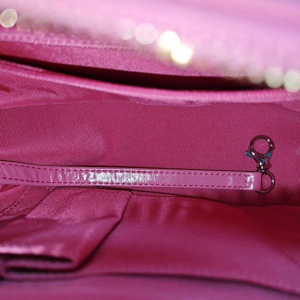GABRIELLE Small Quilted Wool Pink