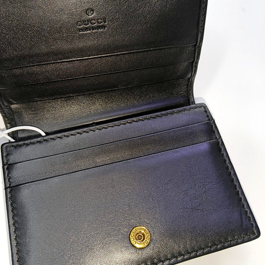 GG Marmont Mini Quilted Calfskin Black Wallet