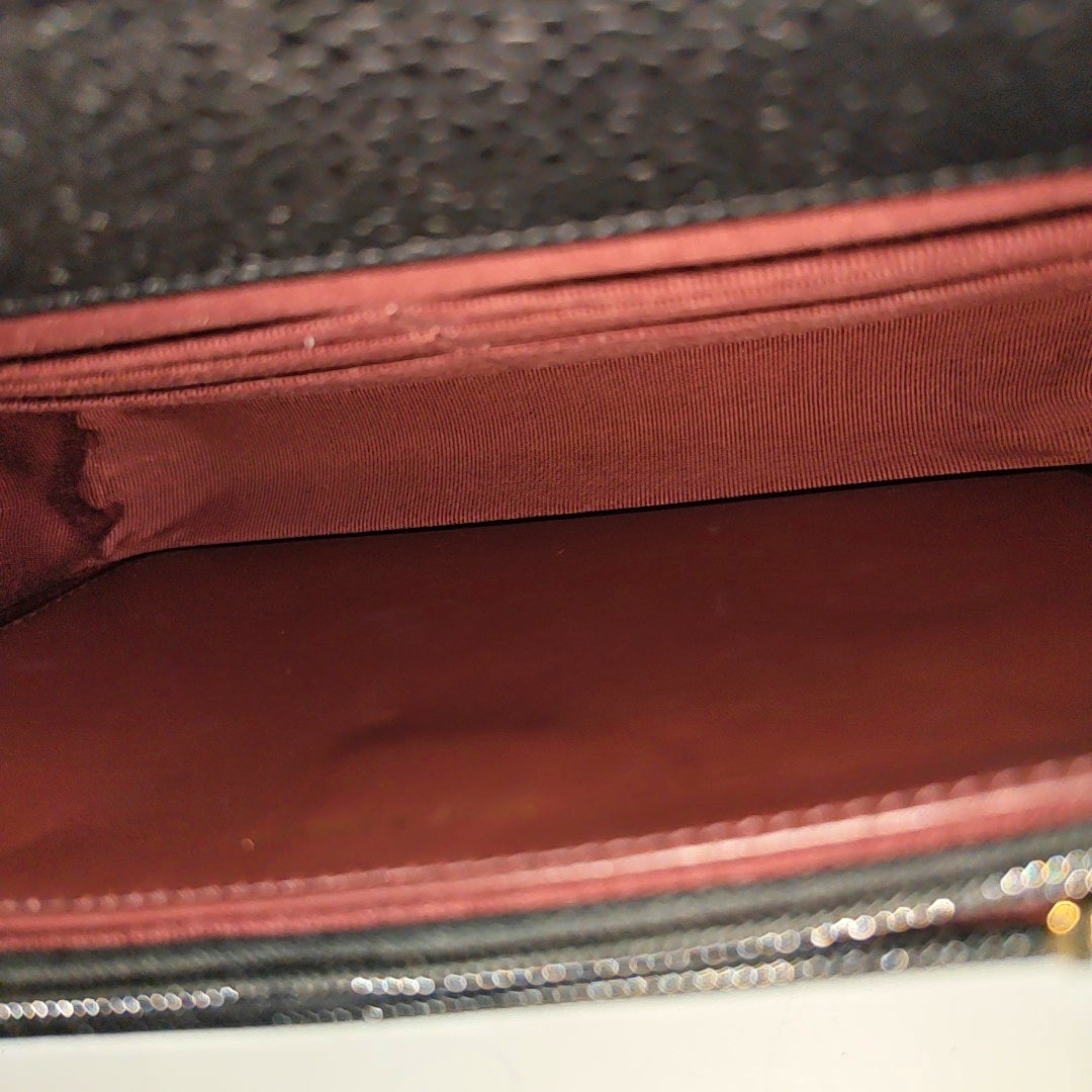 WOC Quilted Grained Calfskin Black
