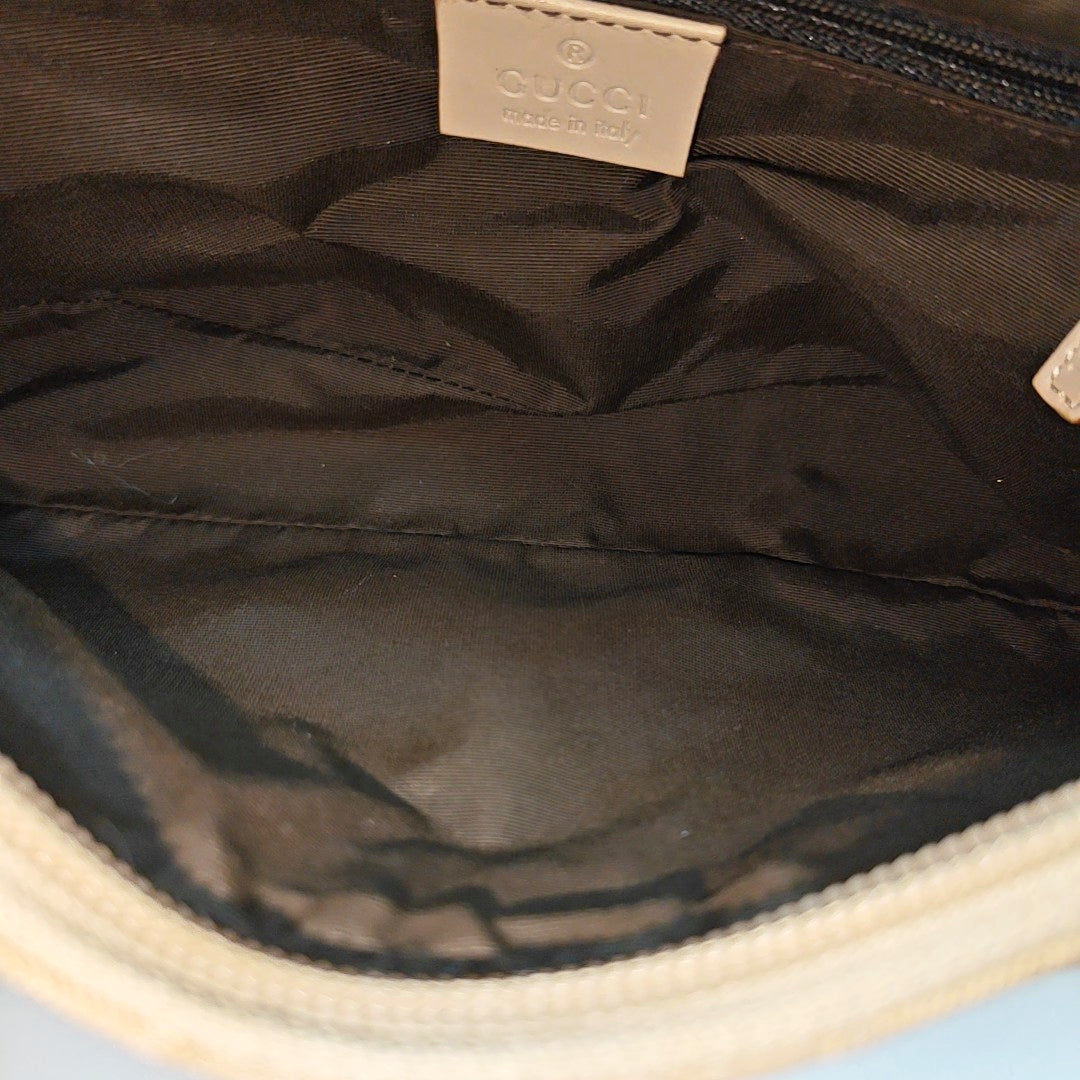 Monogram Canvas Shoulder Bag Beige