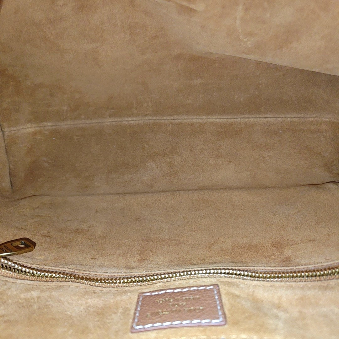Calfskin Shoulder Bag Brown