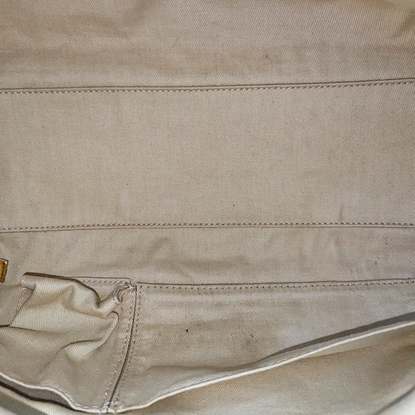 Quilted Grained Calfskin Top Handle Bag Brown