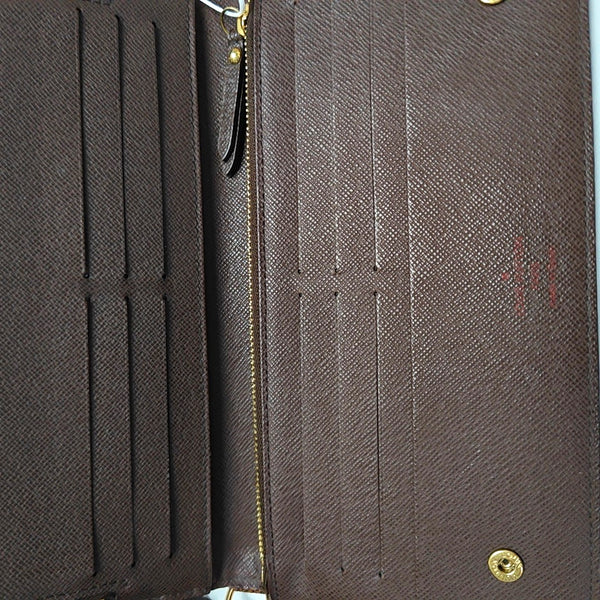 INSOLITE Damier Ebene Coated Canvas Brown Wallet