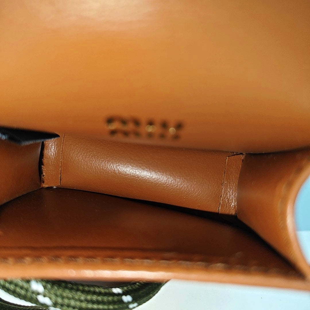 Calfskin Shoulder Bag Brown