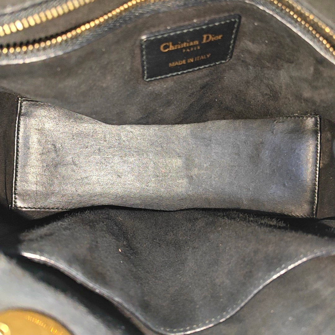 Lady Dior Medium Cannage Lambskin Black