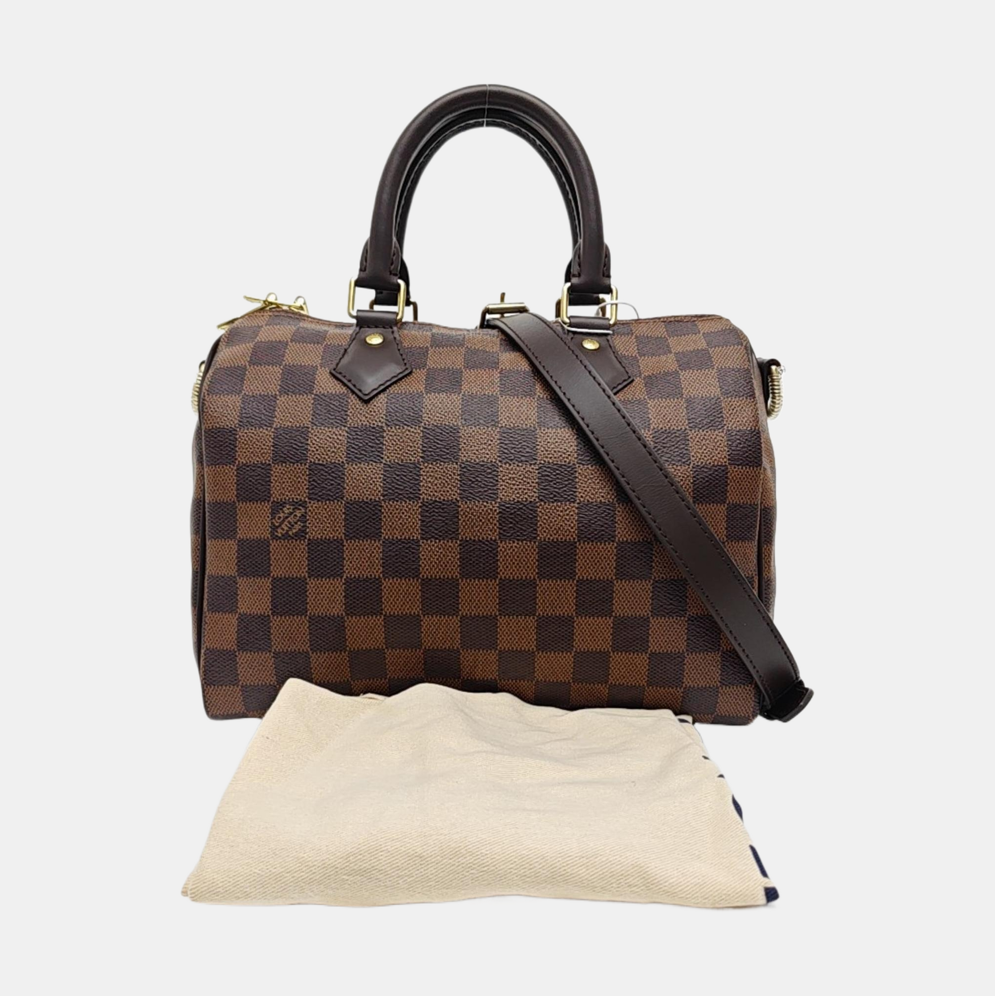 SPEEDY 25 Damier Ebene Coated Canvas Brown
