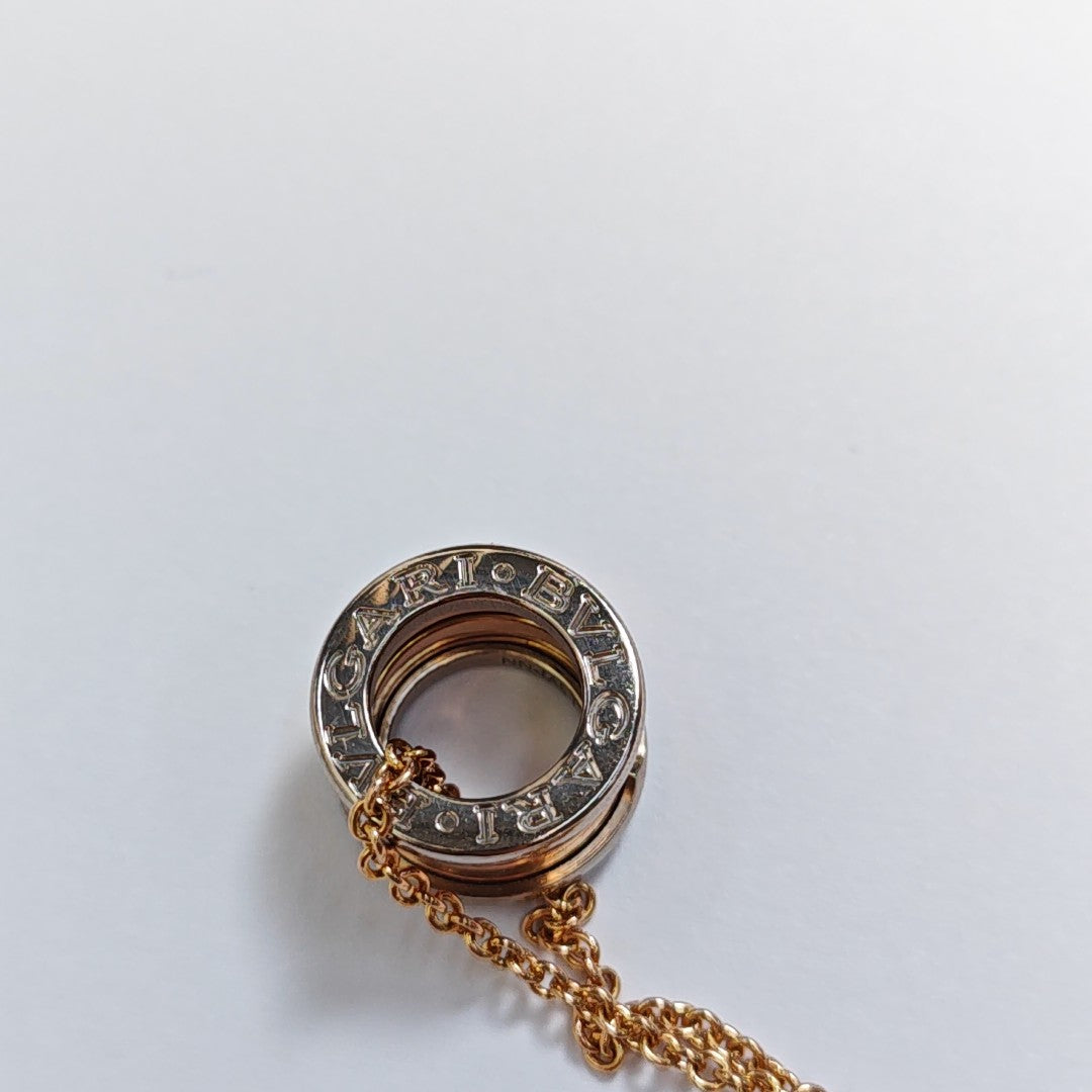 B.ZERO1 18k White Gold Rose Gold Necklace