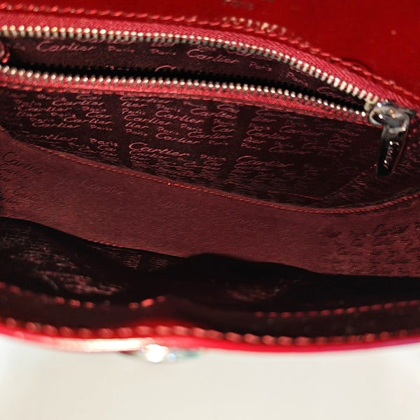 Calfskin Top Handle Bag Red
