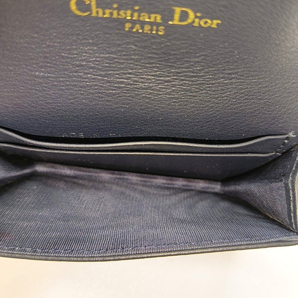 Saddle Mini Oblique Canvas Blue Card Holder