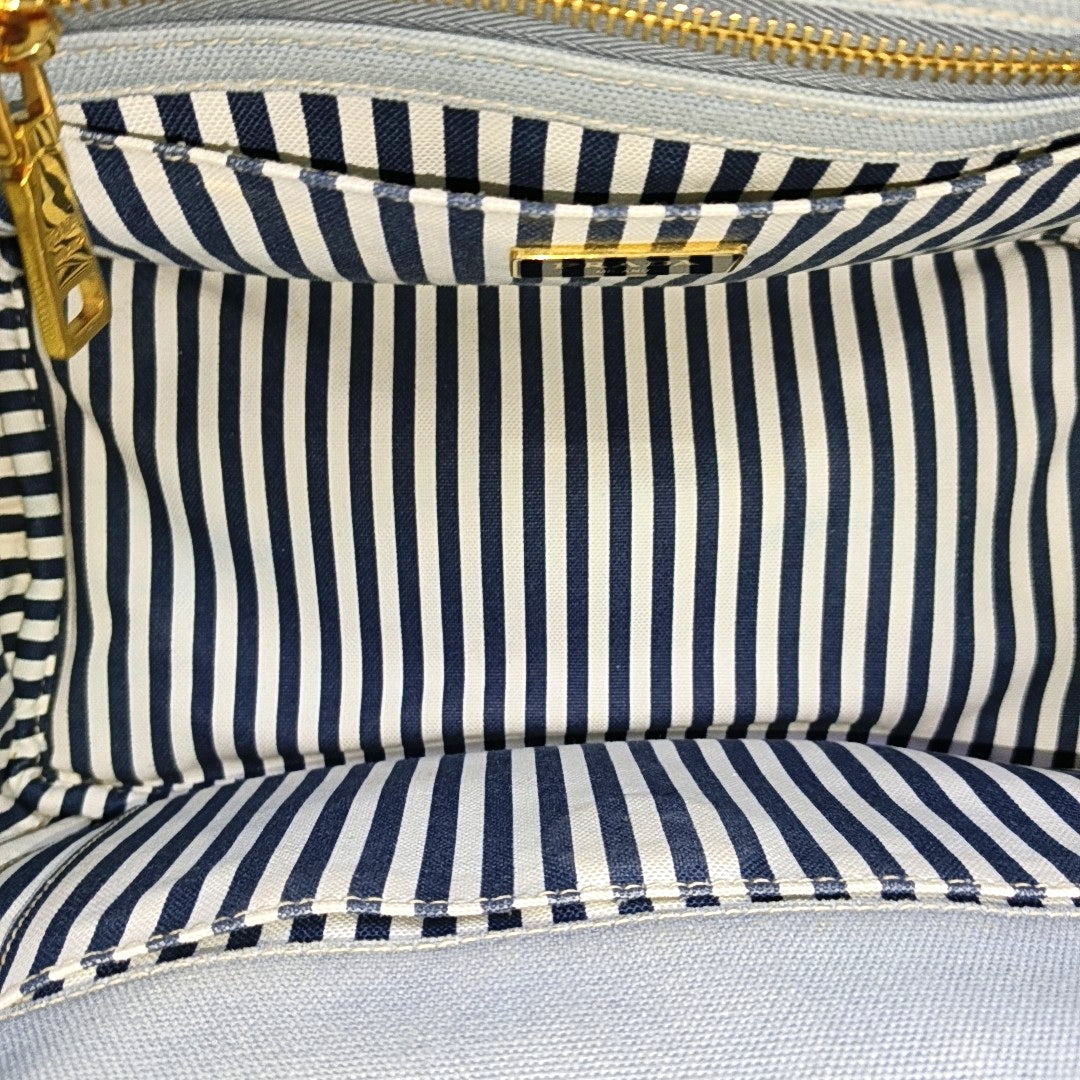 Denim Quilted Canvas Blue