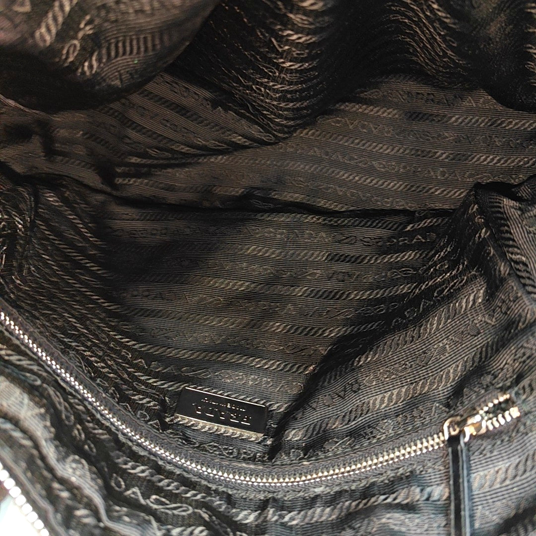 Nylon Top Handle Bag Black