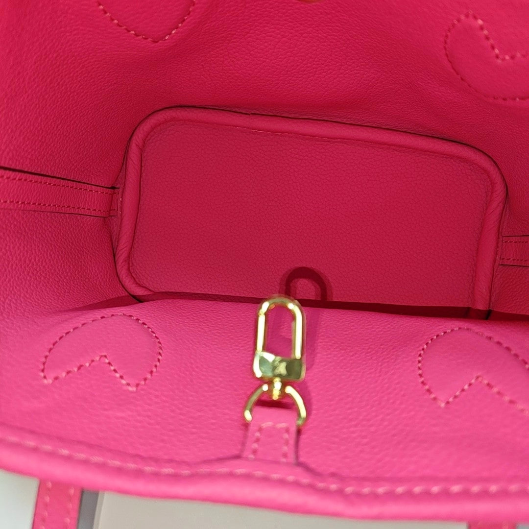 NEVERFULL INSIDE OUT BB Monogram Calfskin Red