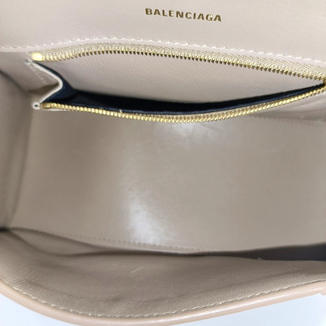 Hourglass S Calfskin Beige