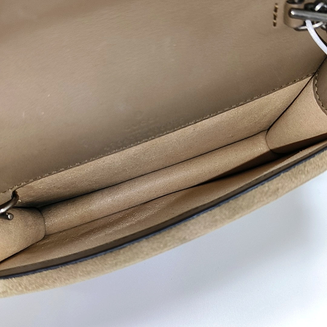 Dionysus Super Mini Monogram Coated Canvas Beige