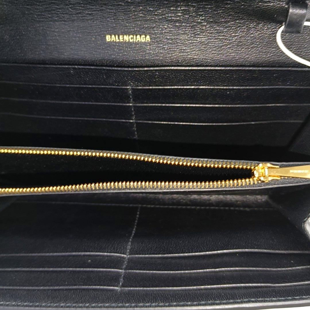 Hourglass Small Calfskin Black